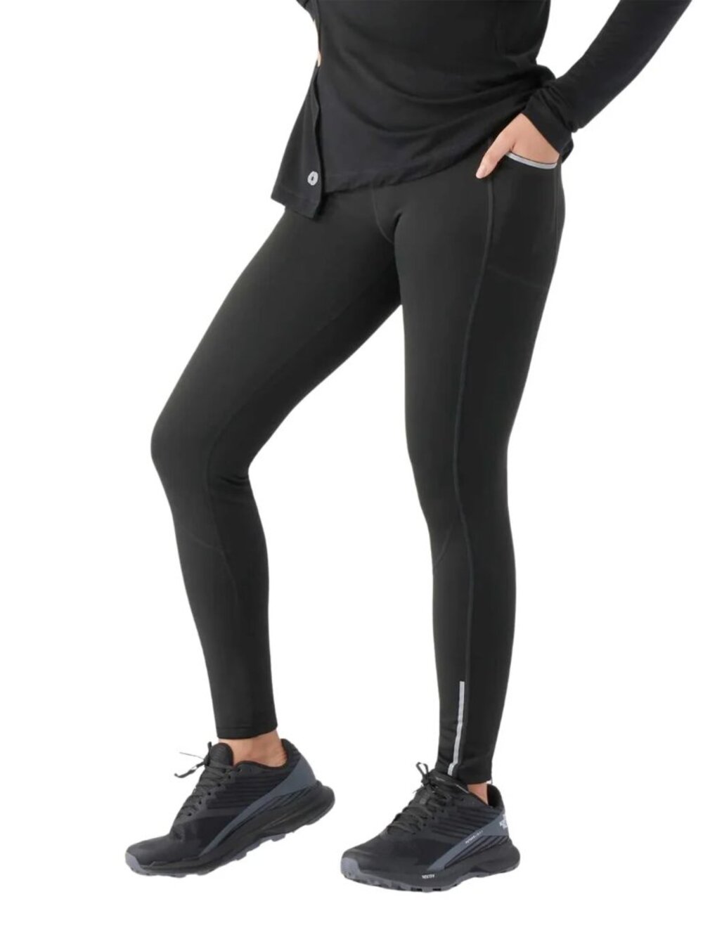 Smartwool Black Active Fleece Wind Tights.  Size M